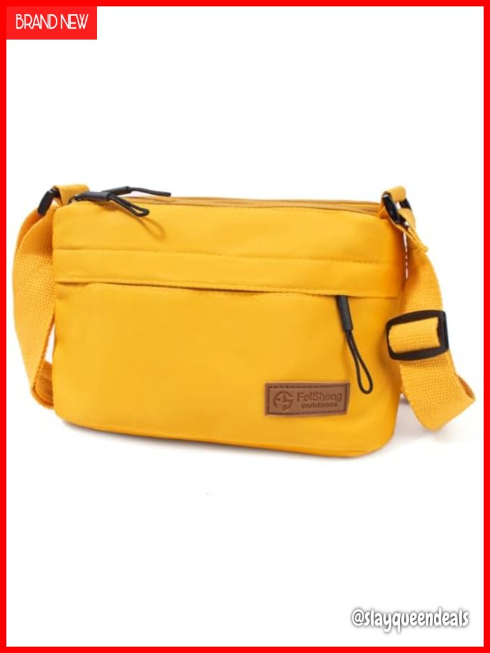 Canvas Crossbody Sling Bag Small Shoulder Handbag 5 Pocket Travel Messenger